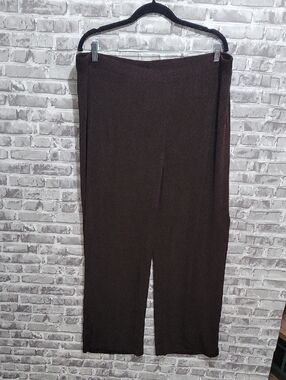 Chico's Sz 3 (XXL)  Travelers Collection Pull On Slinky Knit Pants, Chocolate